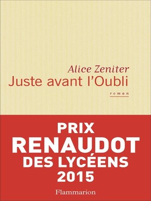 cover image of Juste avant l'Oubli